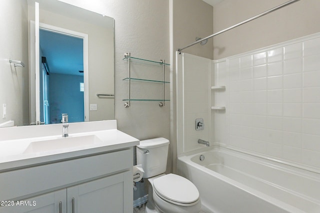 613 W Winchester Dr, Chandler, AZ 85286 - bathroom featuring shower / tub combination, toilet, and vanity