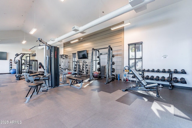 613 W Winchester Dr, Chandler, AZ 85286 - workout area with high vaulted ceiling
