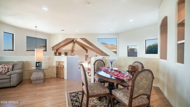 dining room featuring light hardwood / wood-style floors