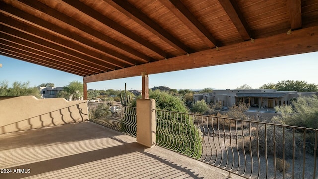 view of patio / terrace with a balcony