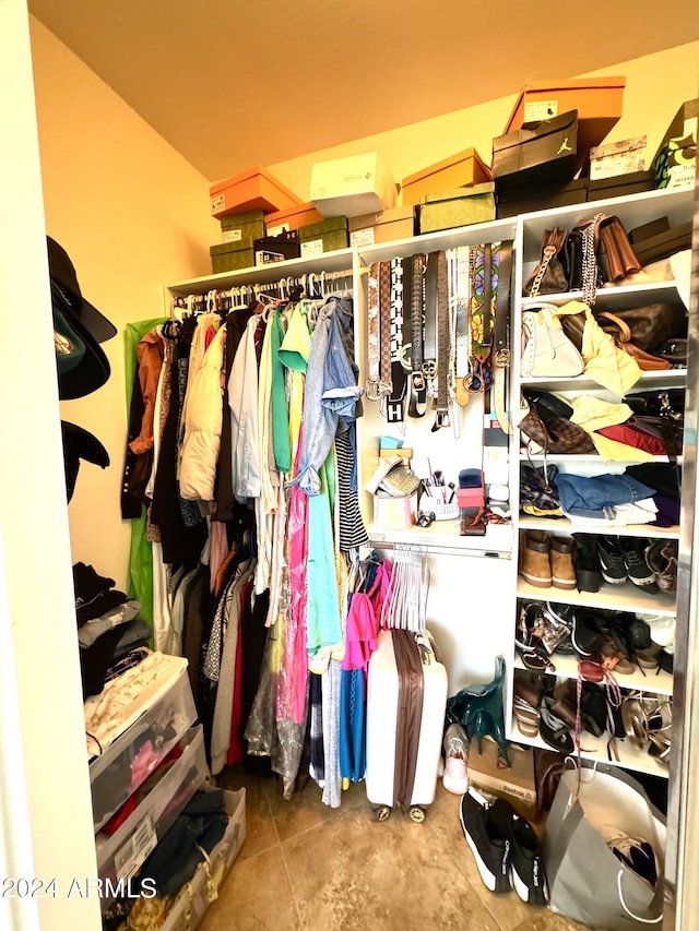 view of walk in closet