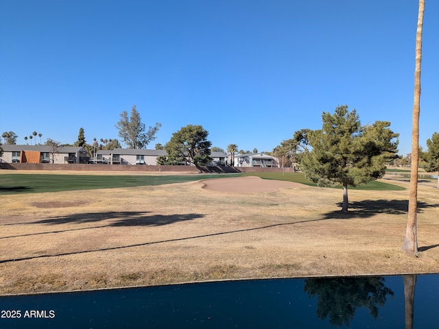 view of yard featuring a water view