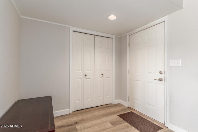 entryway featuring light hardwood / wood-style flooring