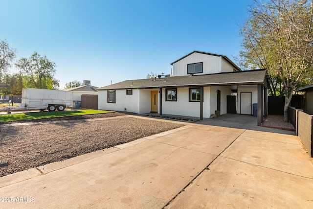 1644 W Mountain View Rd, Phoenix, AZ 85021 - view of front of house with concrete driveway and an attached carport