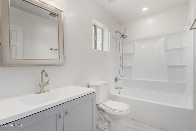 1644 W Mountain View Rd, Phoenix, AZ 85021 - bathroom featuring toilet, washtub / shower combination, and vanity
