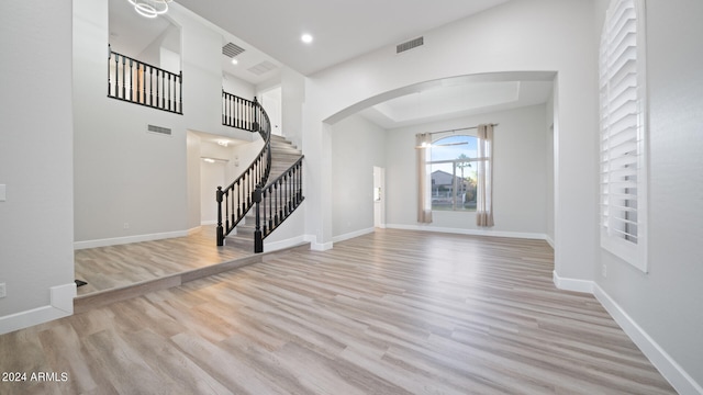 foyer featuring light wood-type flooring