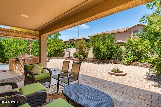 view of patio / terrace with area for grilling