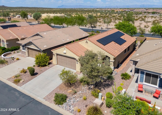 aerial view with a residential view