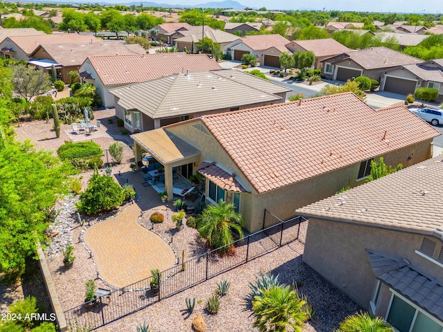 drone / aerial view featuring a residential view