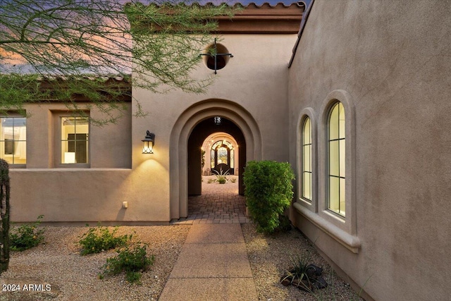 view of doorway to property