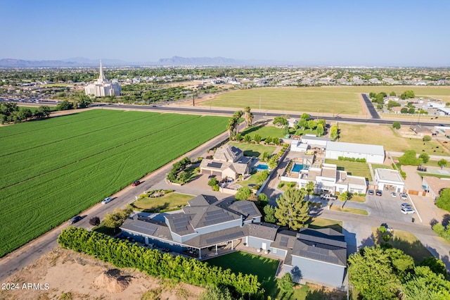 aerial view featuring a mountain view