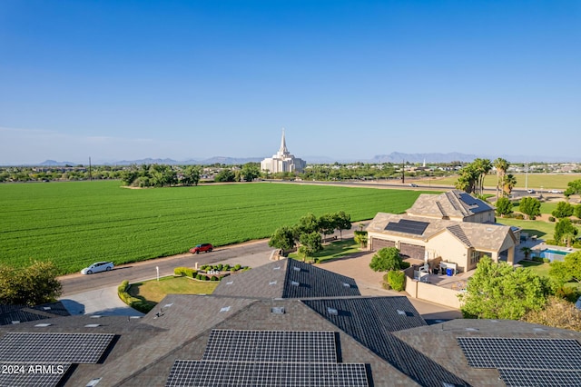 drone / aerial view featuring a rural view