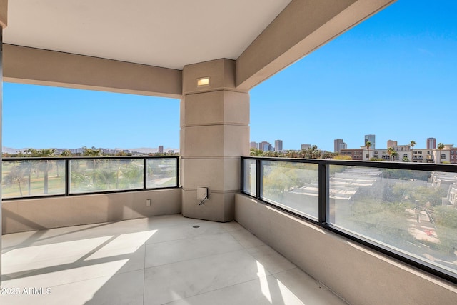 balcony with a city view