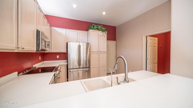 kitchen featuring sink and appliances with stainless steel finishes