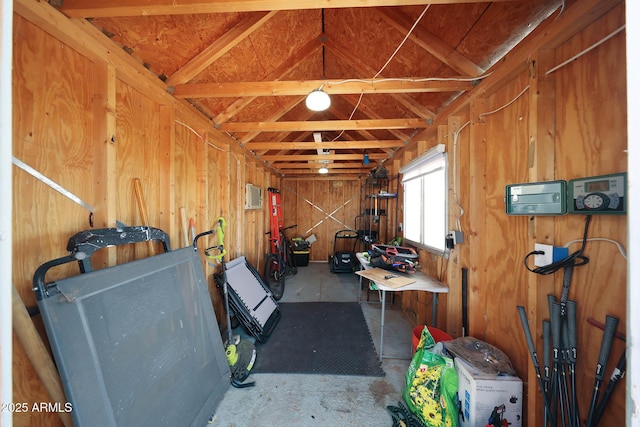 view of storage area