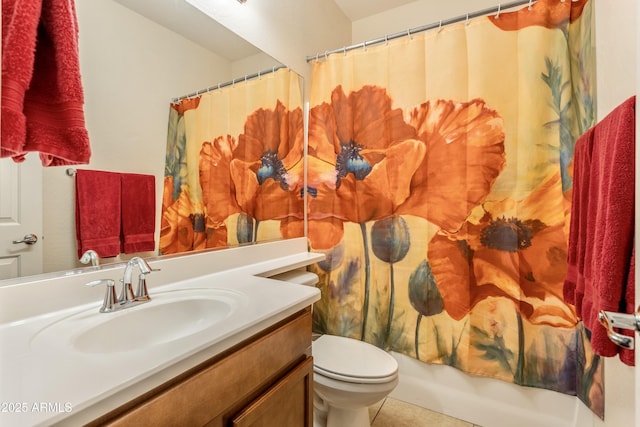 full bath featuring toilet and vanity