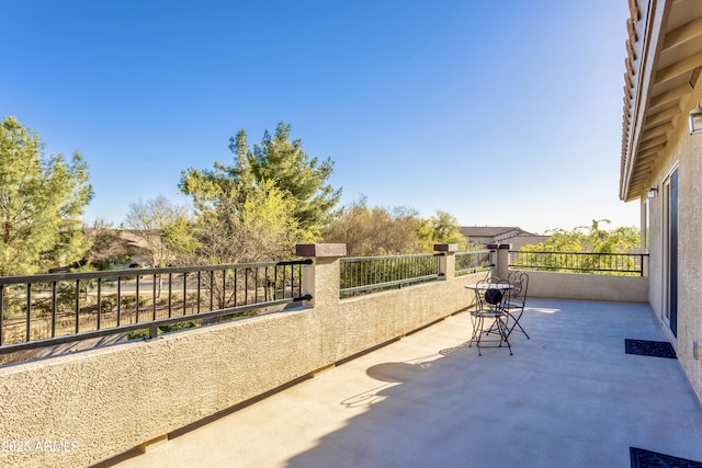 view of patio / terrace featuring a balcony