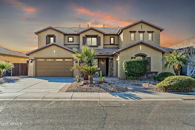 view of front of home featuring a garage