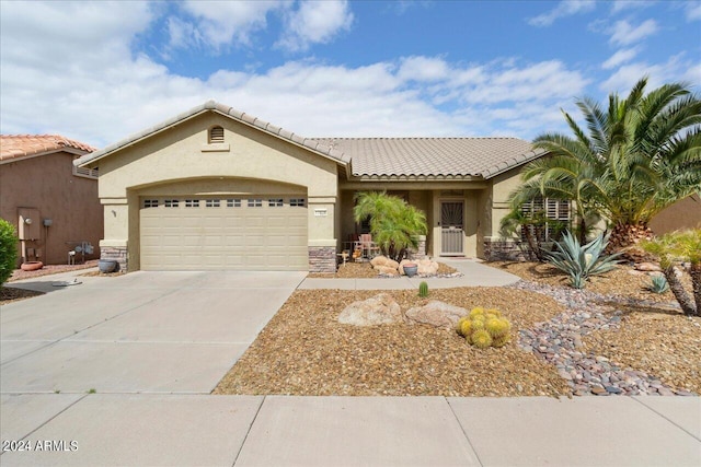 view of front of house featuring a garage