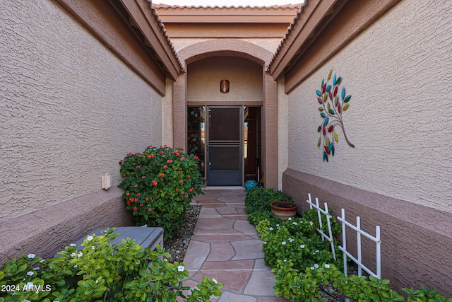 view of doorway to property