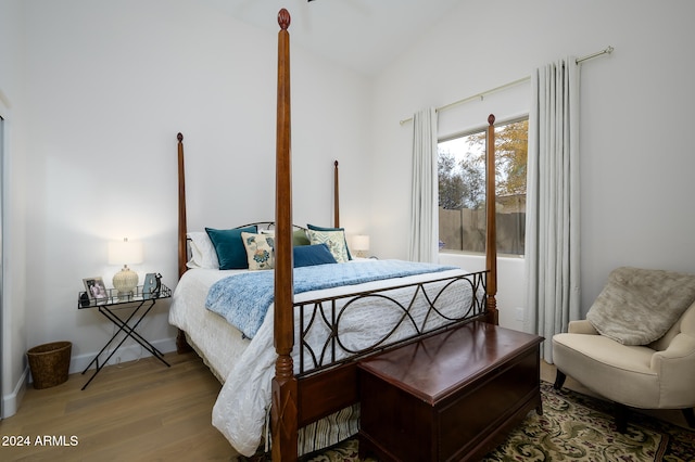 bedroom featuring hardwood / wood-style flooring