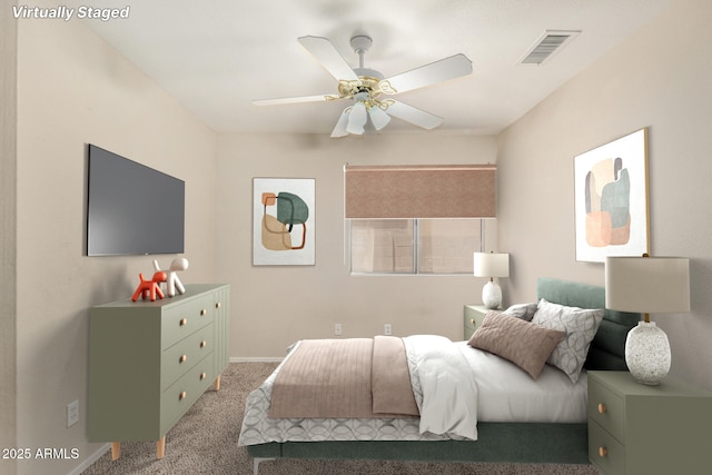 6317 E Colby St, Mesa, AZ 85205 - carpeted bedroom with ceiling fan and baseboards