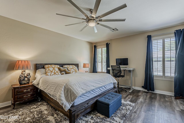3062 E Cullumber St, Gilbert, AZ 85234 - bedroom with wood finished floors and ceiling fan
