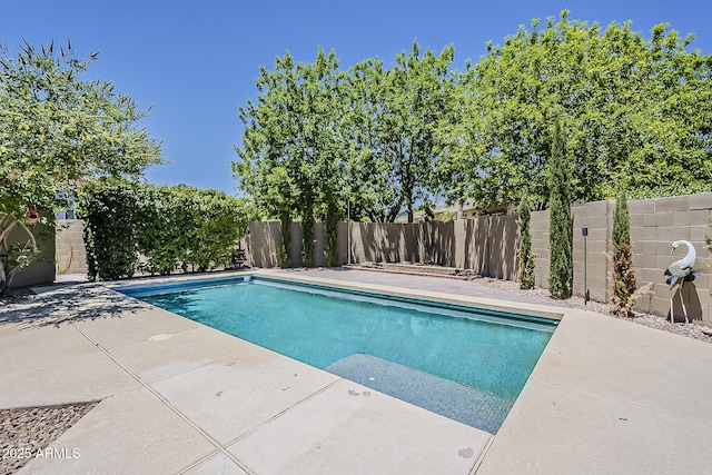 3062 E Cullumber St, Gilbert, AZ 85234 - view of pool with a fenced backyard and a patio area