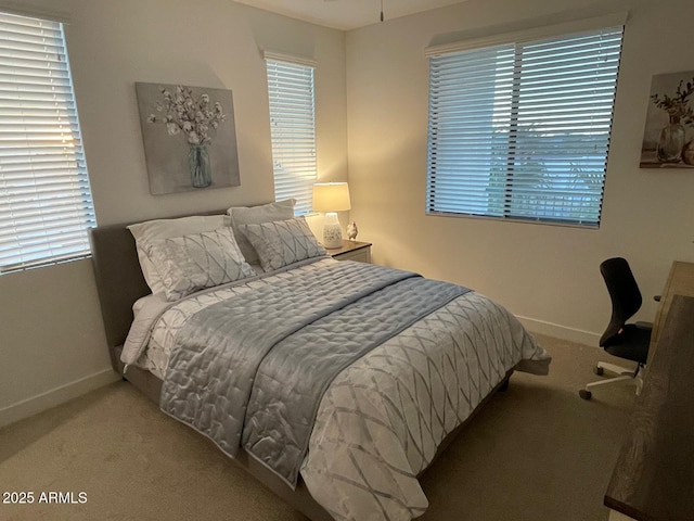 bedroom featuring carpet