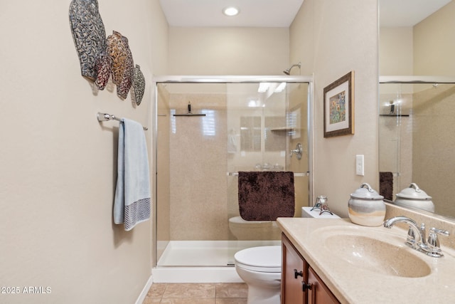 33305 N 26th Ave, Phoenix, AZ 85085 - full bathroom featuring vanity, tile patterned floors, and a shower stall