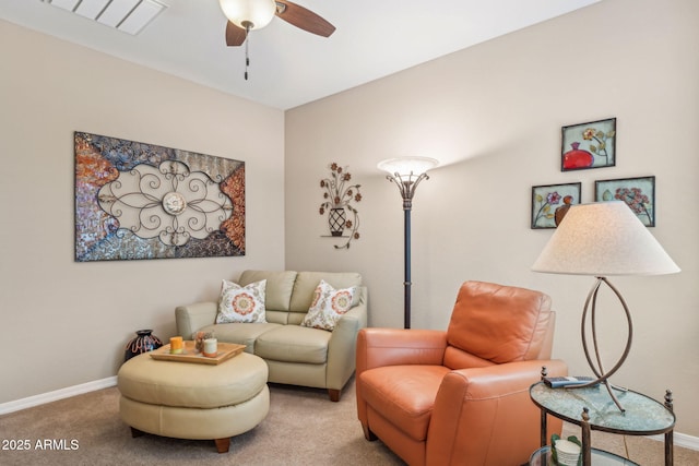 33305 N 26th Ave, Phoenix, AZ 85085 - living area with ceiling fan and carpet