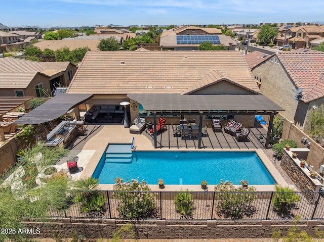 33305 N 26th Ave, Phoenix, AZ 85085 - view of pool with a fenced backyard, a patio area, and a residential view