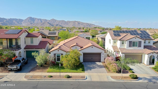 20510 W White Rock Rd, Buckeye, AZ 85396 - view of front of house featuring a residential view, stucco siding, a tile roof, a garage, and driveway