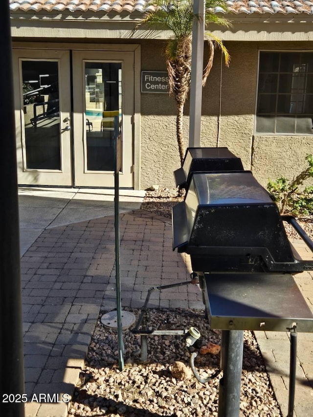 view of patio with french doors