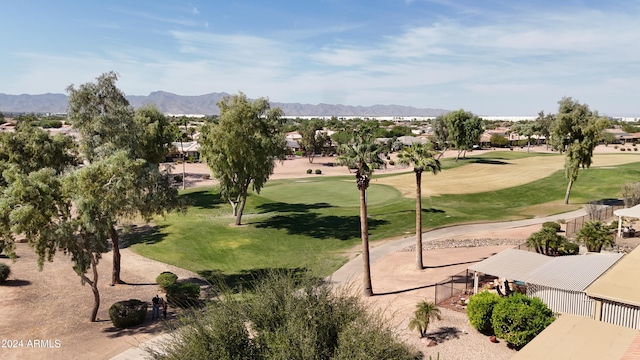 view of community featuring a mountain view