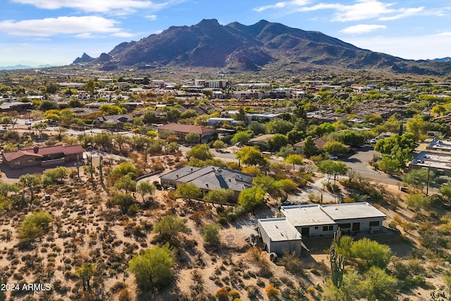 aerial view featuring a mountain view