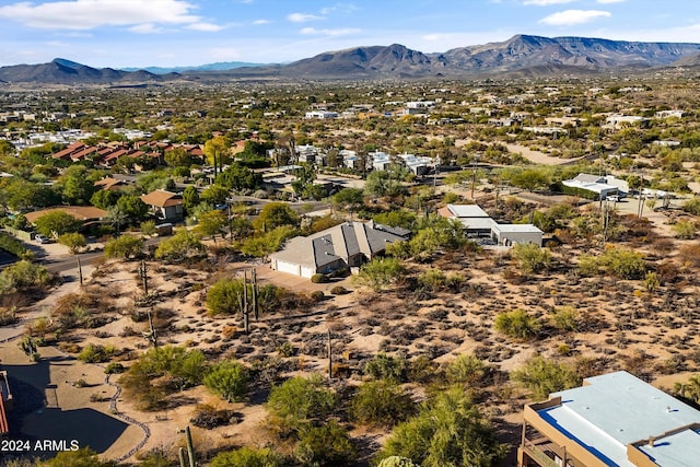 bird's eye view featuring a mountain view