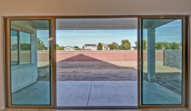 view of doorway to outside