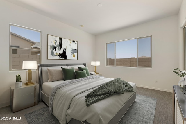 view of carpeted bedroom