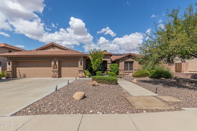 view of front of house featuring a garage