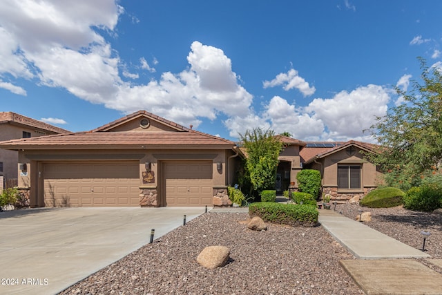 view of front of house featuring a garage