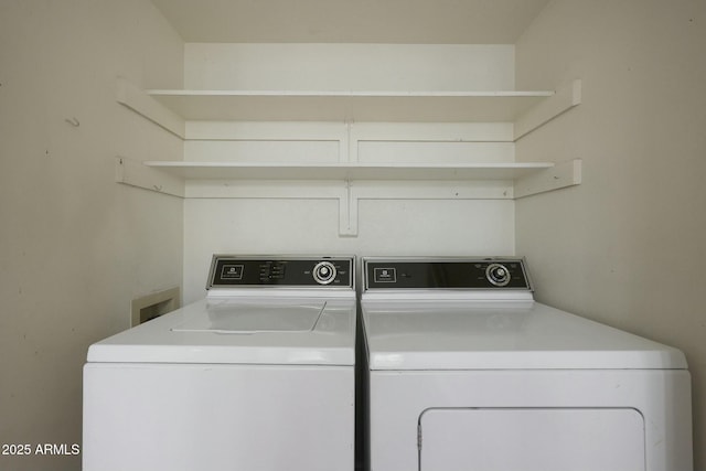 laundry area featuring separate washer and dryer