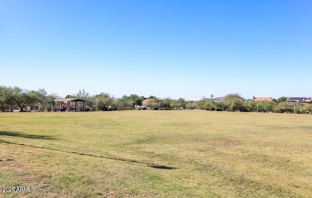 view of yard with a gazebo