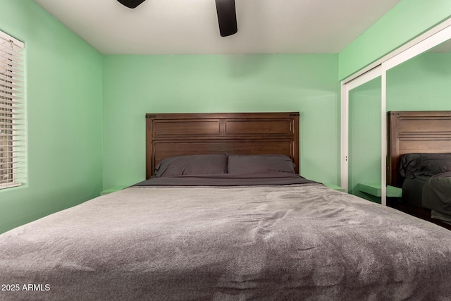 4712 W Juniper Ave, Glendale, AZ 85306 - bedroom featuring ceiling fan and a closet