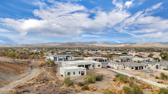 aerial view featuring a mountain view