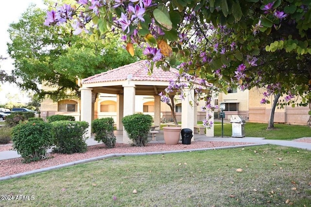 12221 W Bell Rd Unit 362, Surprise, AZ 85378 - view of home's community featuring a lawn, fence, and a gazebo