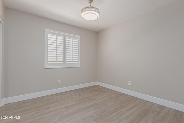 empty room featuring light hardwood / wood-style floors