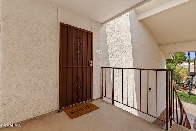 view of doorway to property