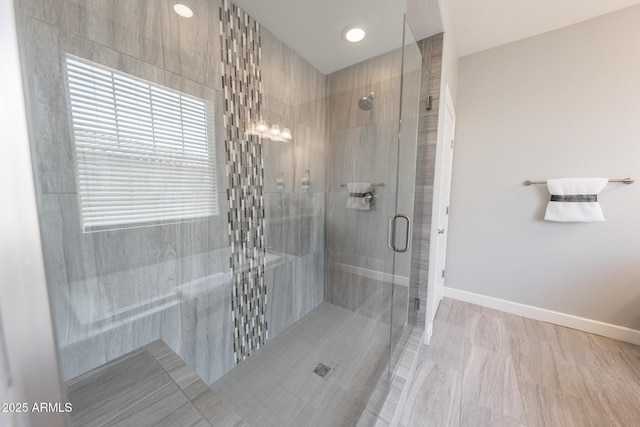 15248 S 182nd Ln, Goodyear, AZ 85338 - bathroom with a stall shower and baseboards