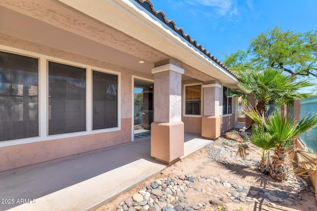 view of patio with fence